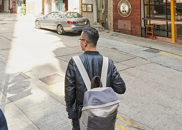Canvas Gray Mens Cool Backpack Canvas Travel Bag Canvas School Bag for Men