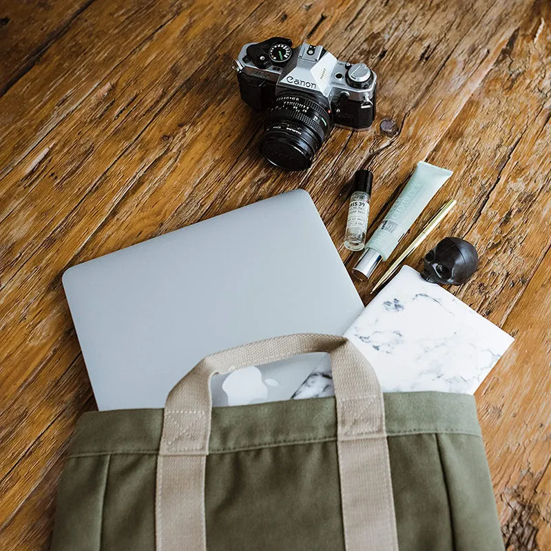 Canvas Laptop Leisure Travel Rucksack Backpack