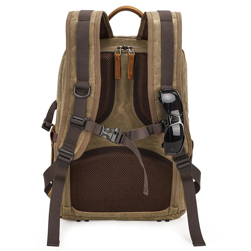 Canvas Waterproof Mens Large Nikon Camera Backpack Canon Camera Bag Dslr Camera Bag for Men