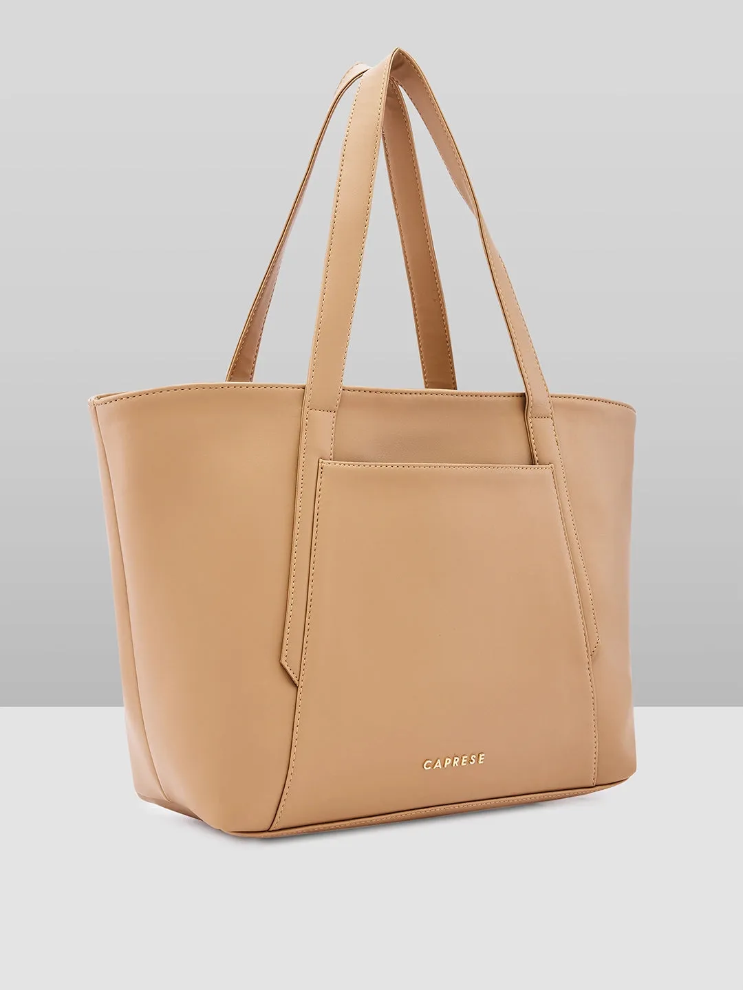 Caprese Aarya Large Beige Tote Bag