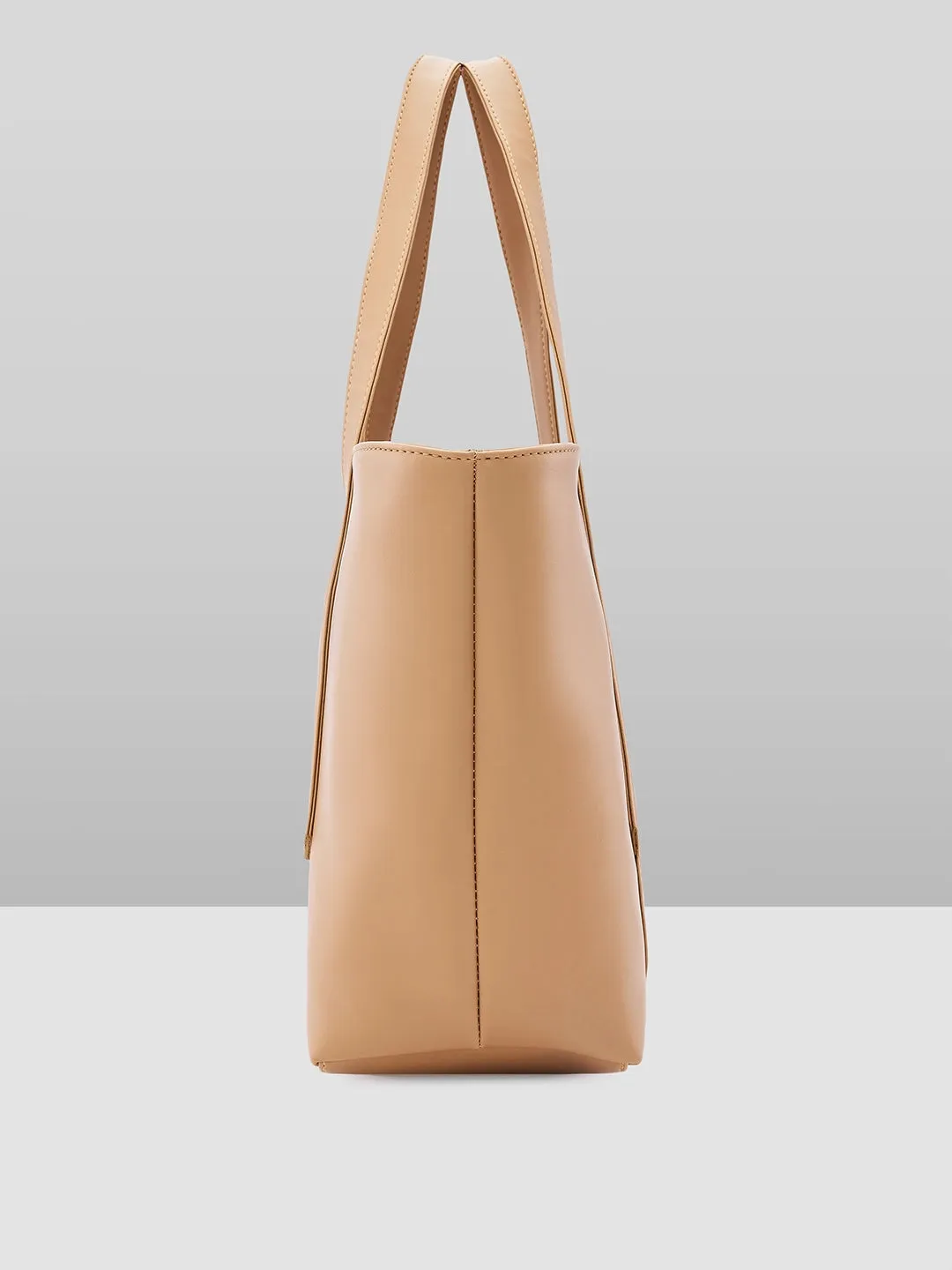 Caprese Aarya Large Beige Tote Bag