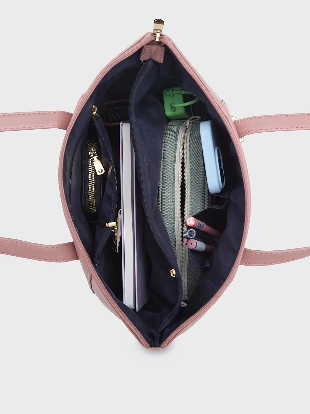 Caprese Afra Medium Blush Tote Bag
