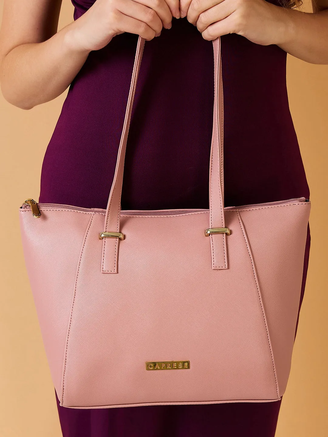 Caprese Afra Medium Blush Tote Bag