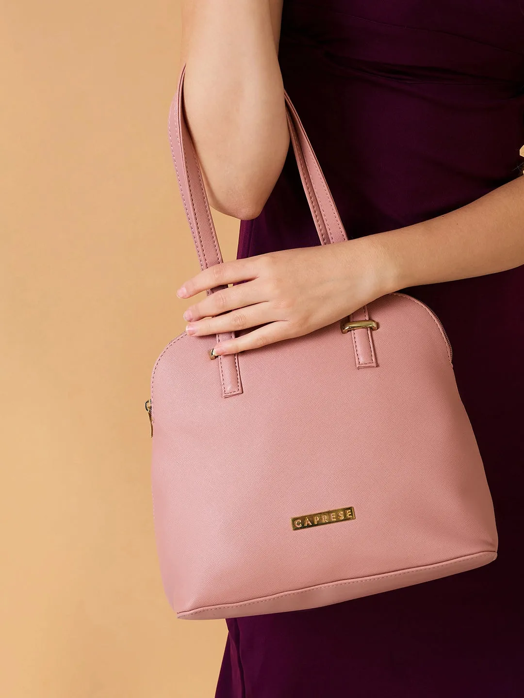 Caprese Afra Small Blush Satchel Bag