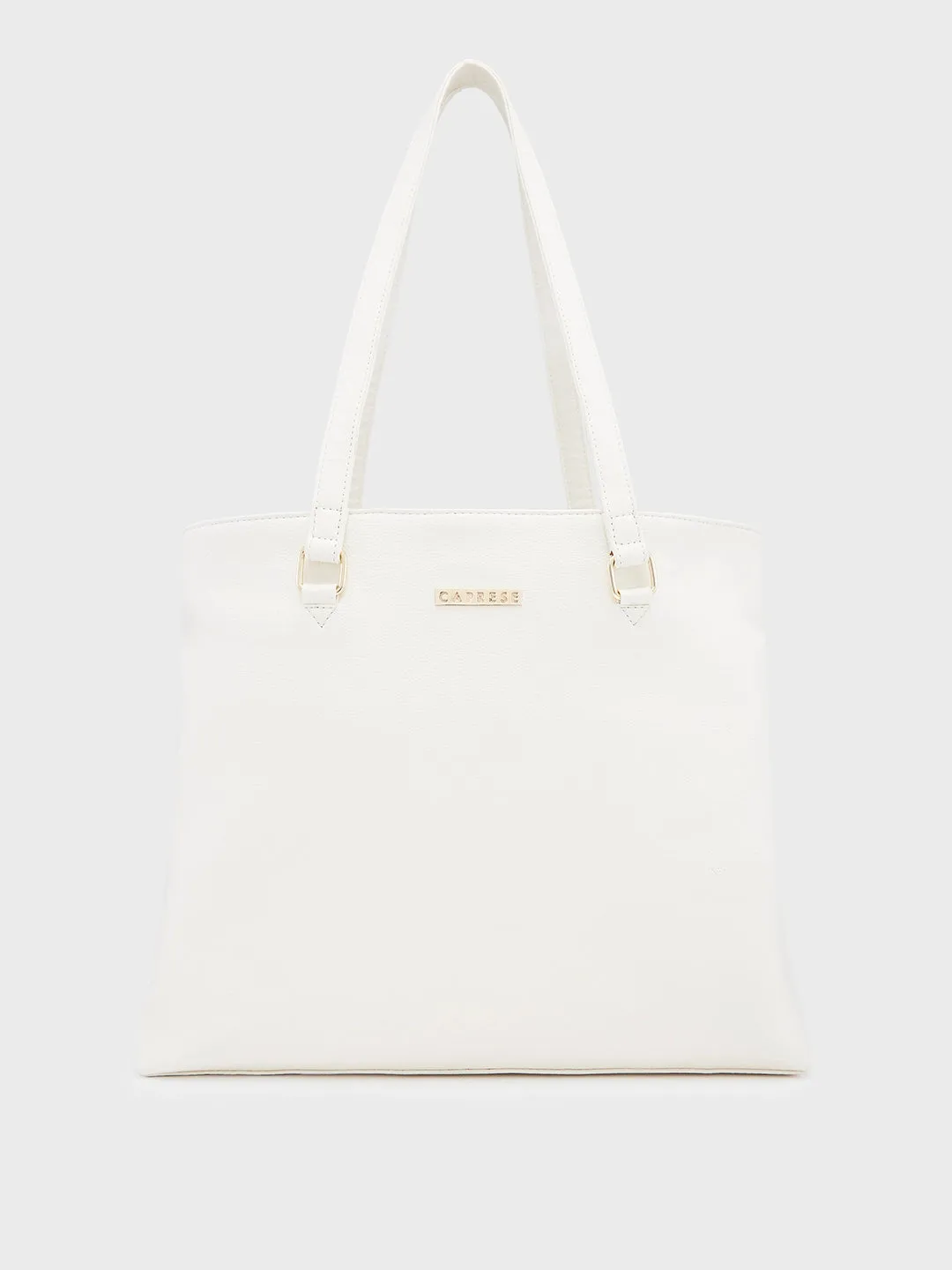 Caprese Amelia Medium Off White Tote Bag