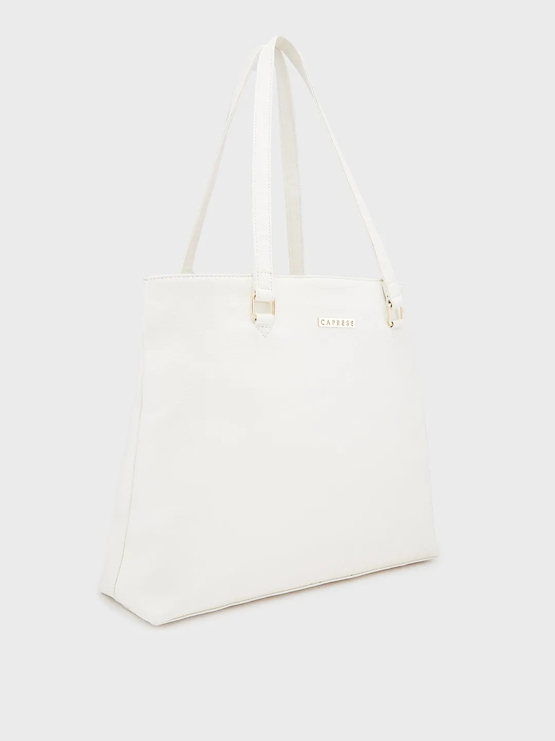 Caprese Amelia Medium Off White Tote Bag