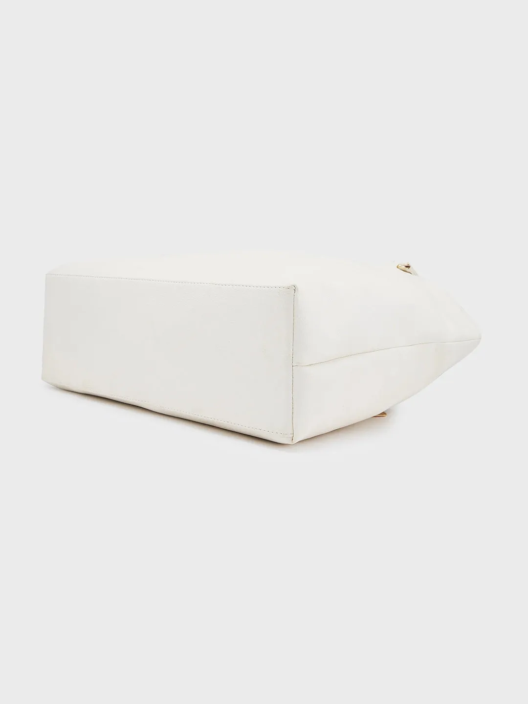 Caprese Amelia Medium Off White Tote Bag