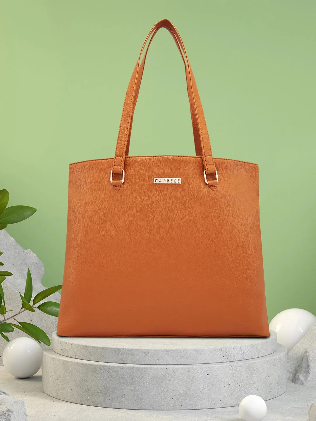Caprese Amelia Medium Tan Tote Bag