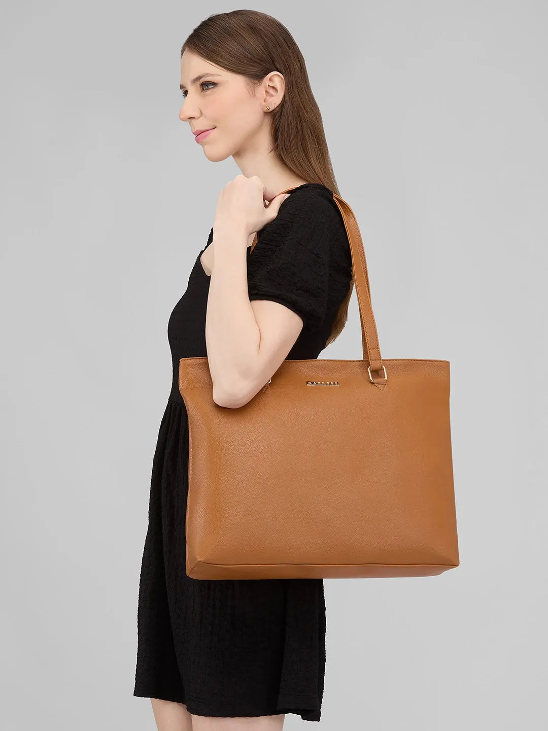 Caprese Amelia Medium Tan Tote Bag