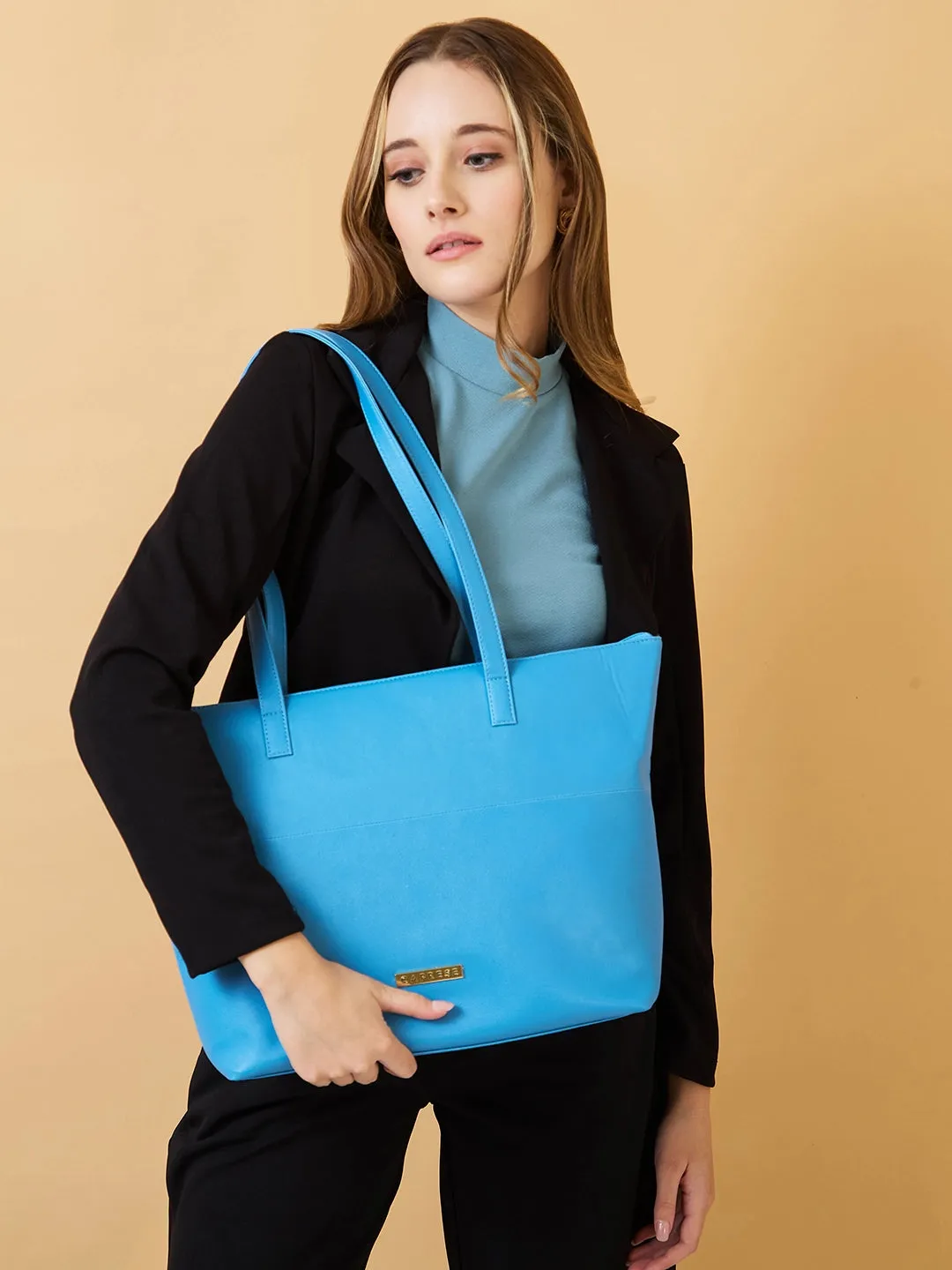 Caprese Annika Large Blue Tote Bag