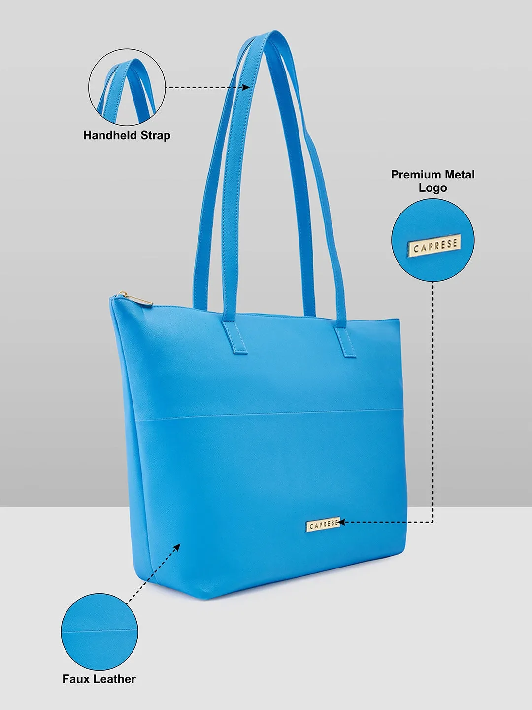 Caprese Annika Large Blue Tote Bag