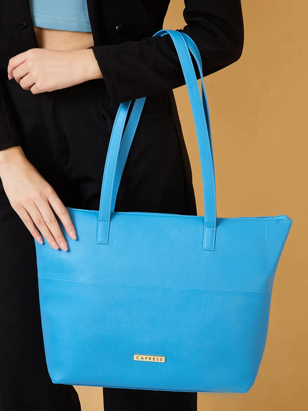 Caprese Annika Large Blue Tote Bag