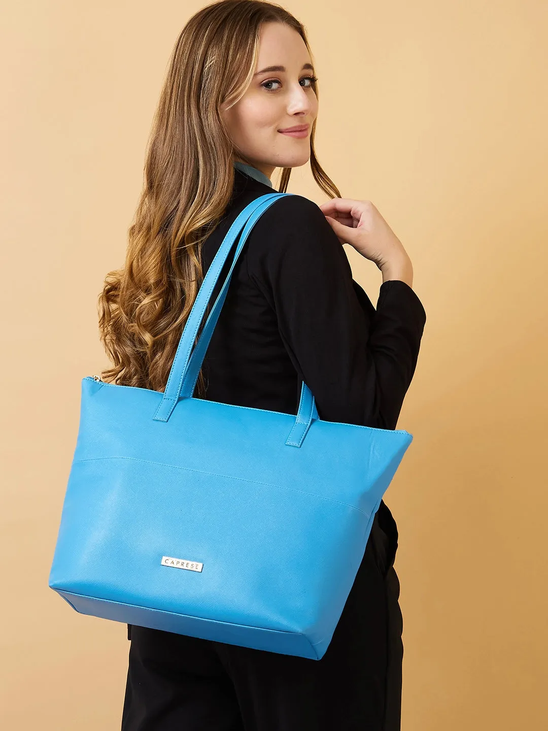 Caprese Annika Large Blue Tote Bag