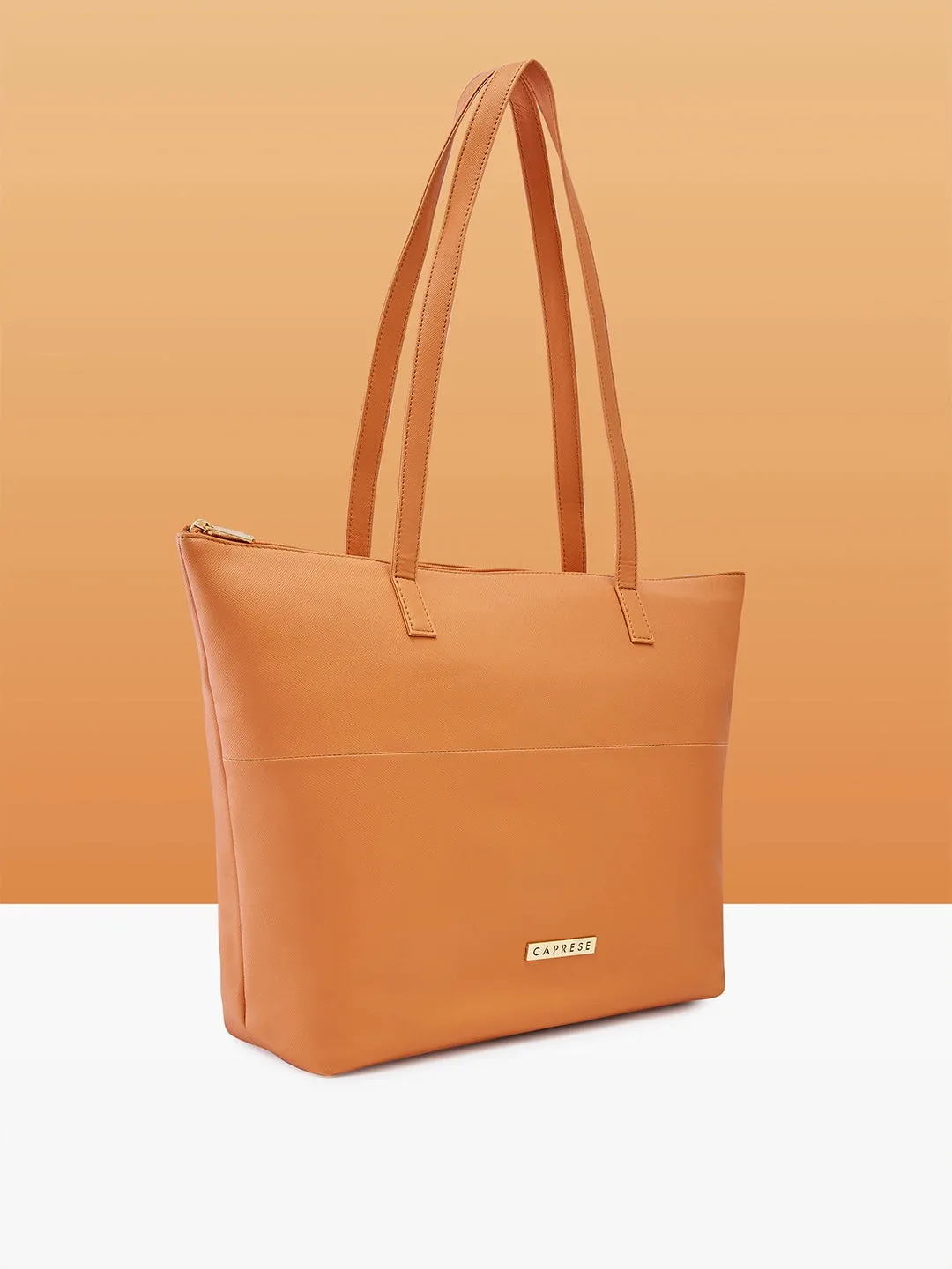 Caprese Annika Large Orange Tote Bag