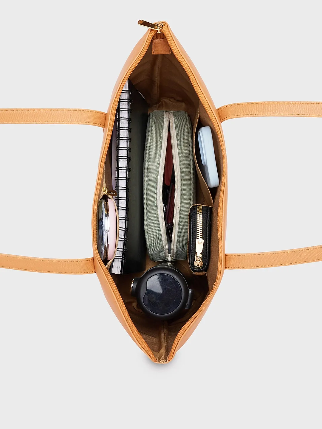 Caprese Annika Large Orange Tote Bag