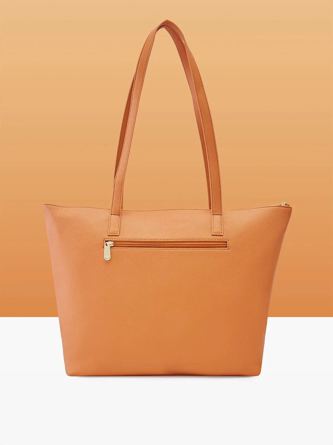 Caprese Annika Large Orange Tote Bag