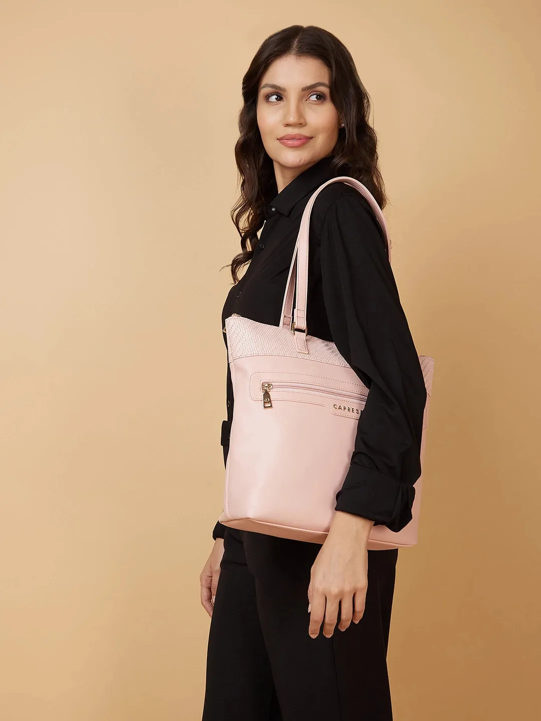 Caprese Aria Large Pink Tote Bag