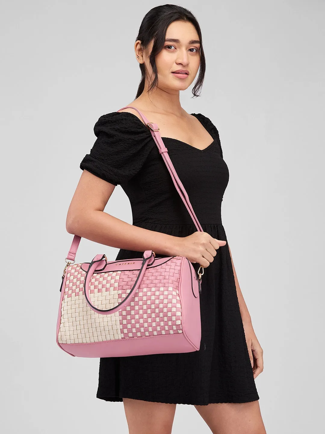 Caprese Aria Medium Blush Satchel Bag