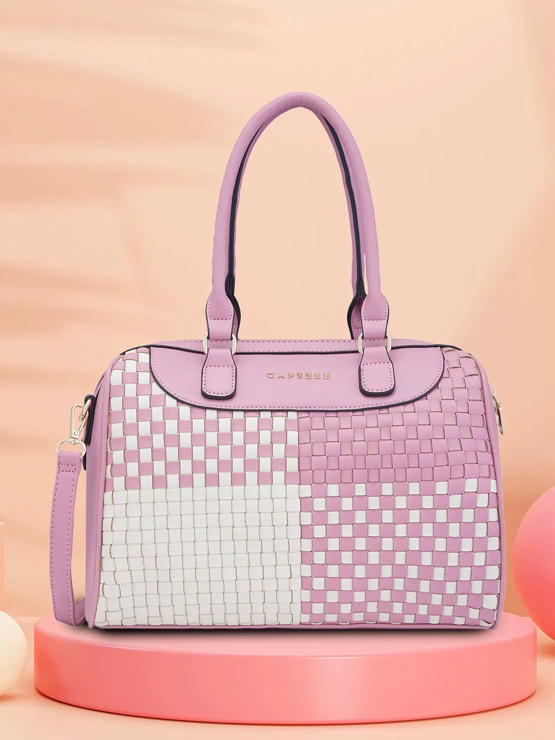 Caprese Aria Medium Blush Satchel Bag