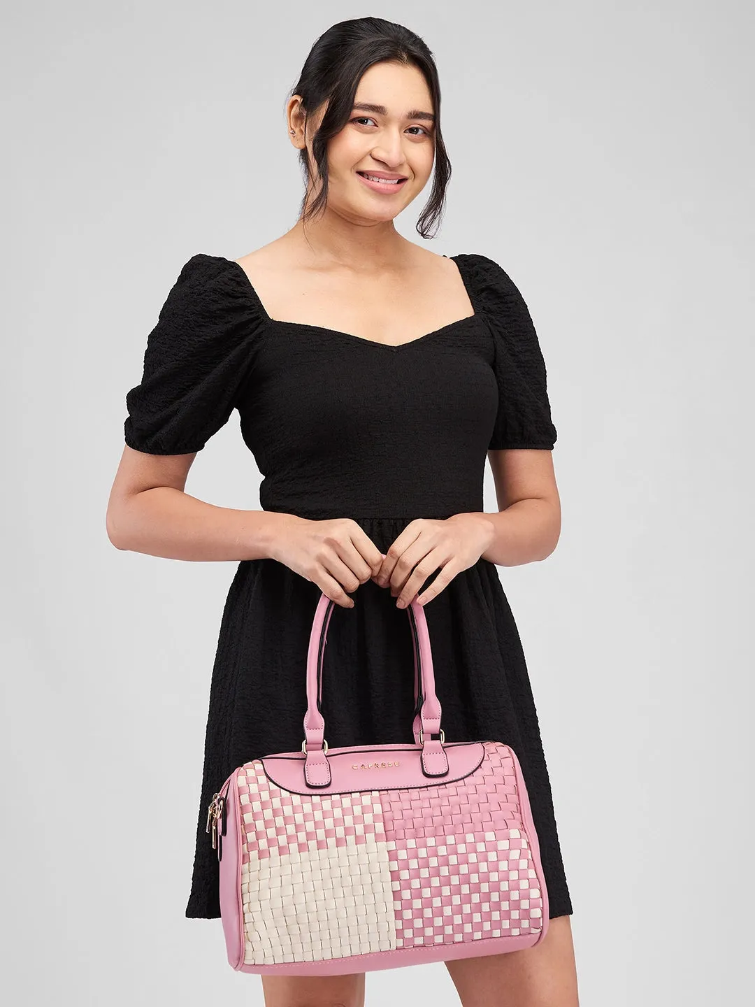 Caprese Aria Medium Blush Satchel Bag