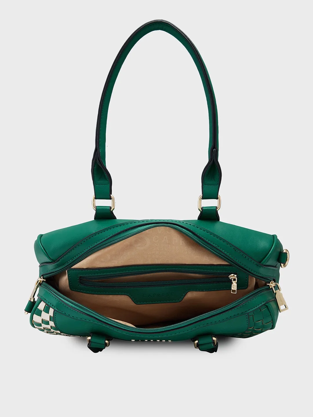 Caprese Aria Medium Green Satchel Bag