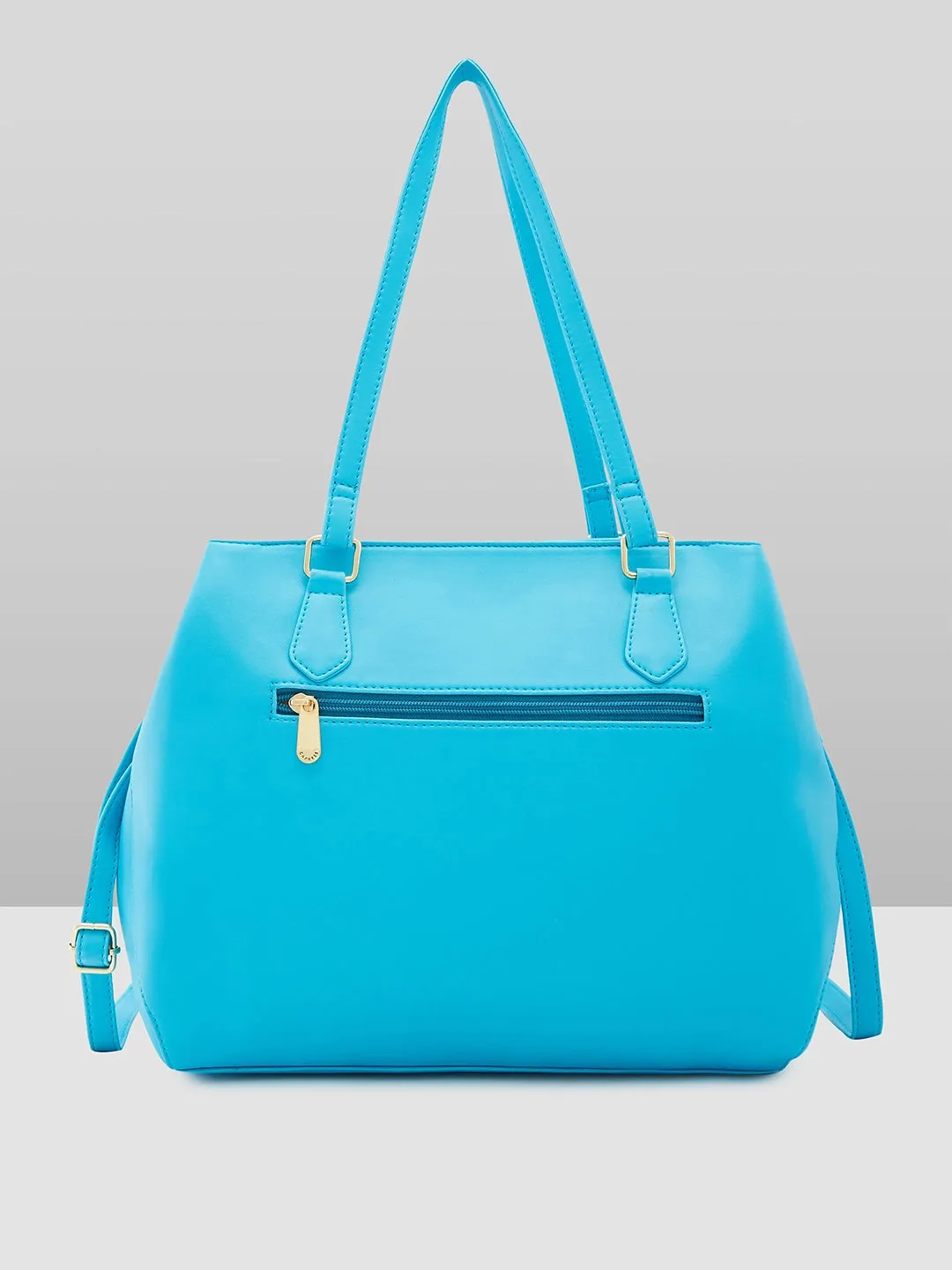 Caprese Augustina Medium Bluish Green Tote Bag