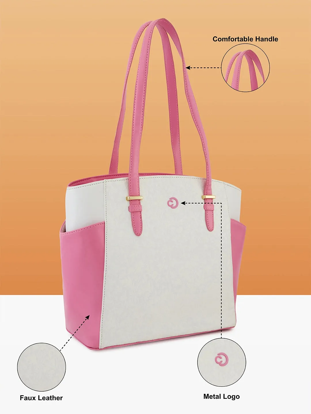 Caprese Aurora Medium Pink Tote Bag