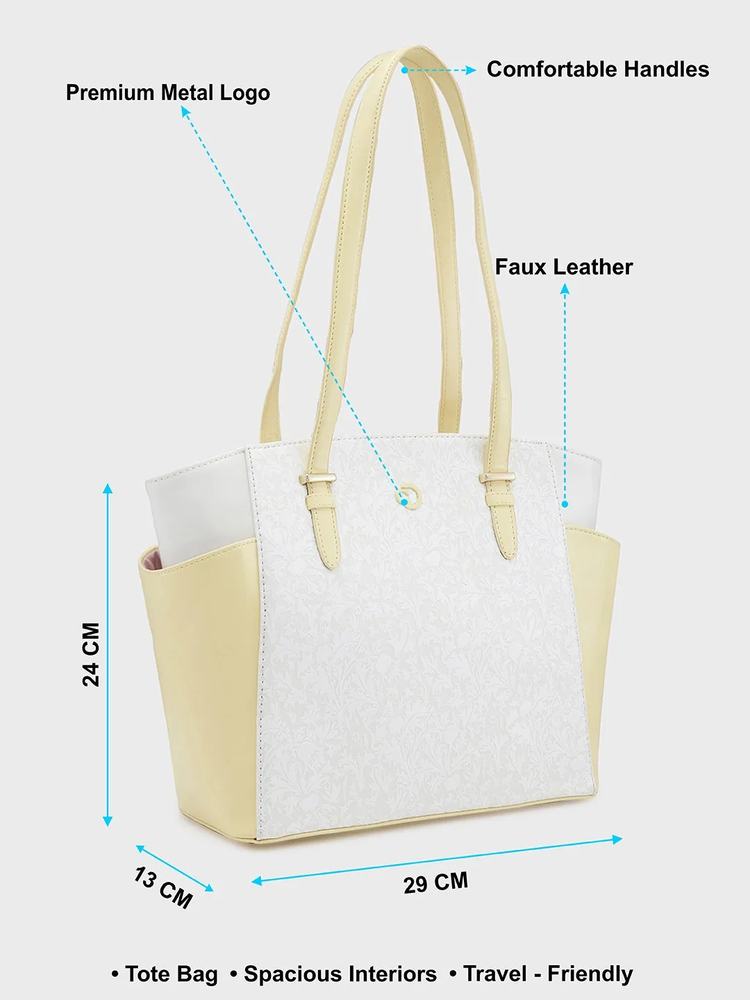 Caprese Aurora Medium Yellow Tote Bag