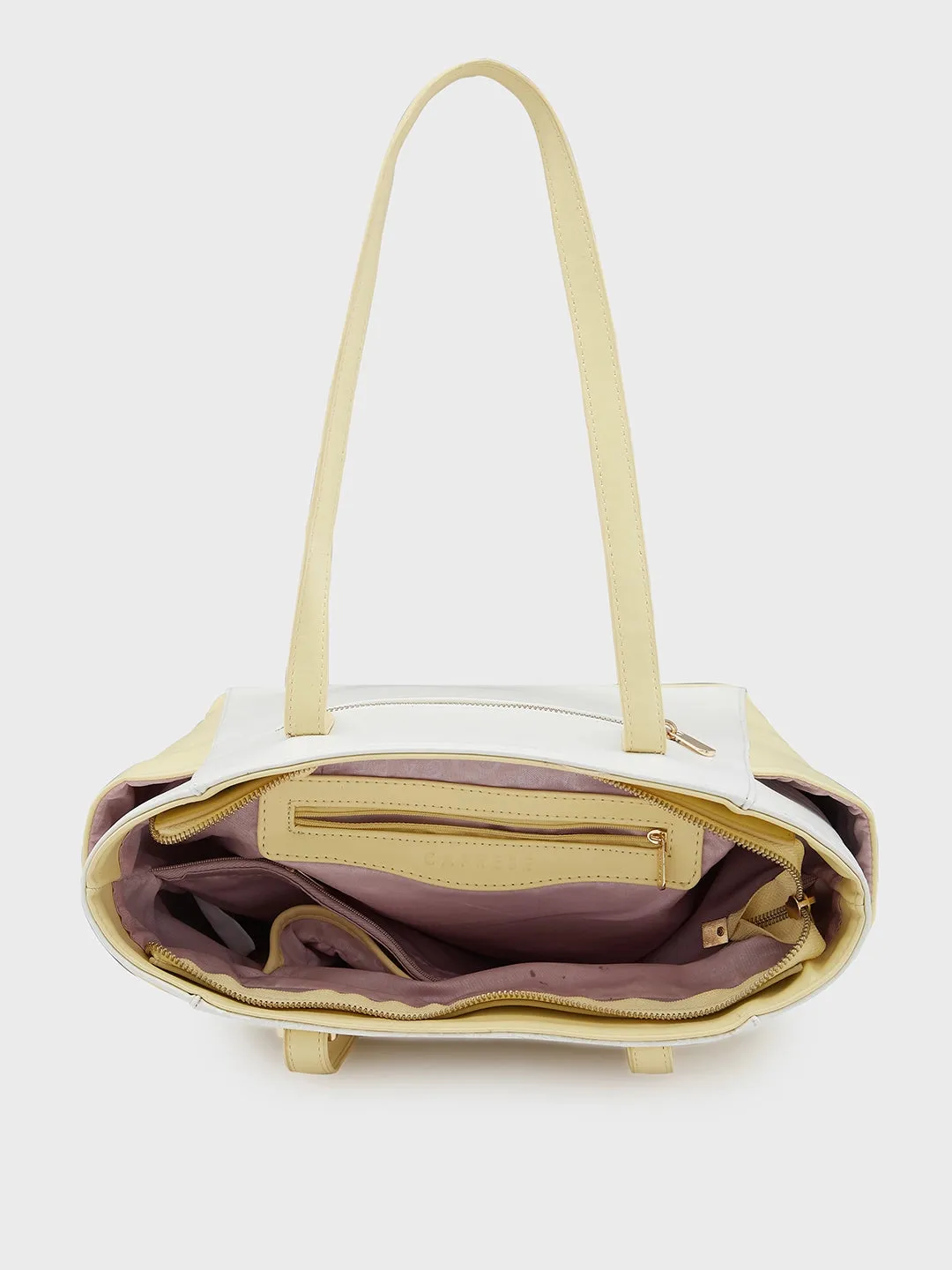 Caprese Aurora Medium Yellow Tote Bag
