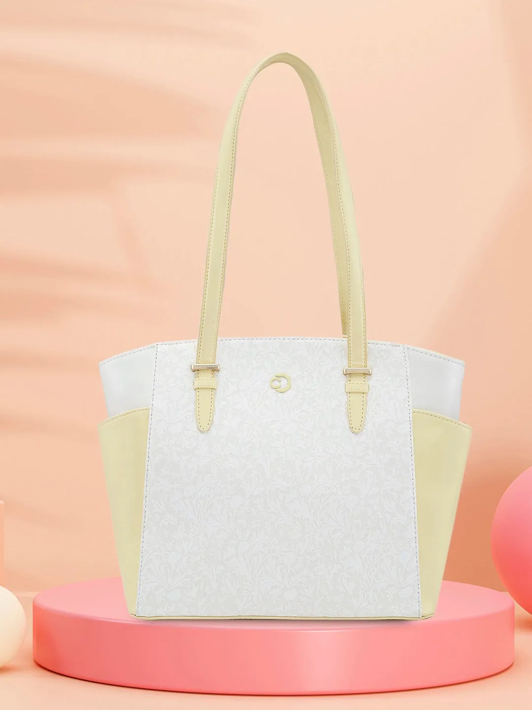 Caprese Aurora Medium Yellow Tote Bag