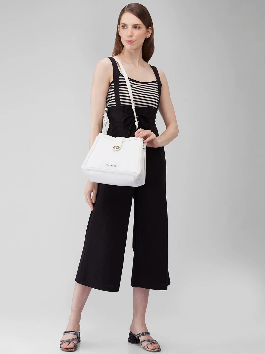 Caprese Aurora Small Blue Satchel Bag