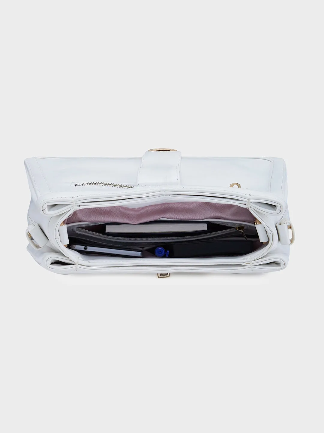 Caprese Aurora Small Blue Satchel Bag