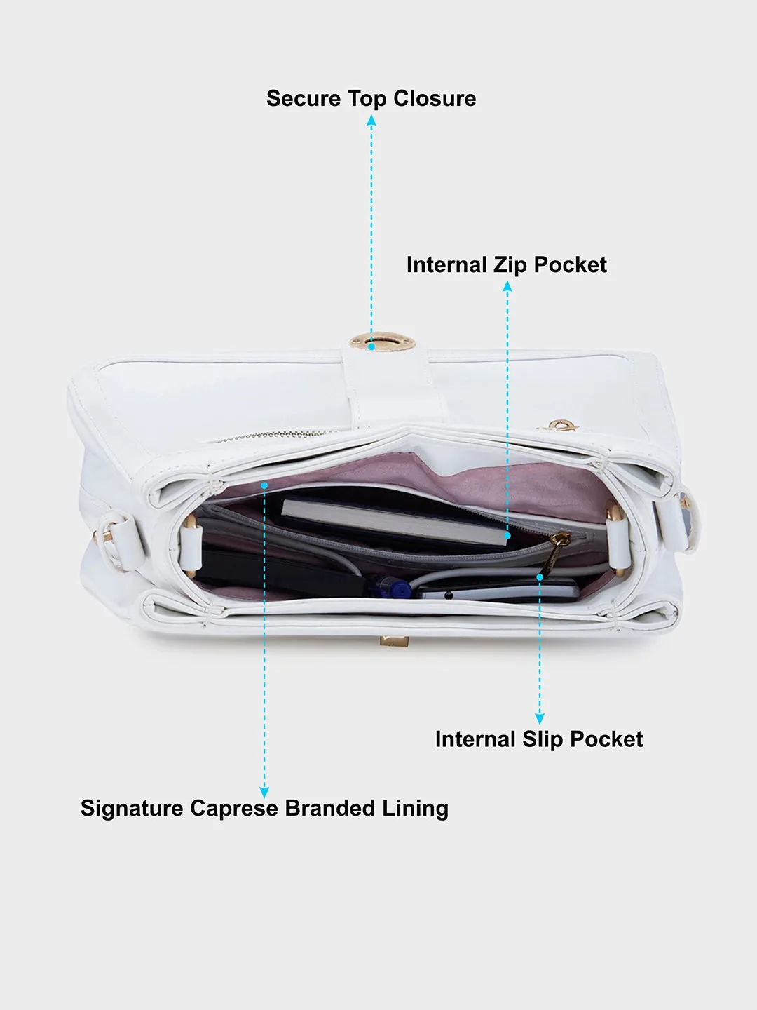 Caprese Aurora Small Pink Satchel Bag