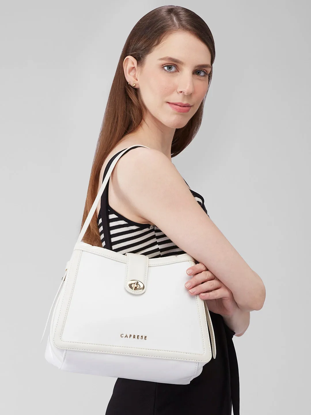 Caprese Aurora Small Purple Satchel Bag