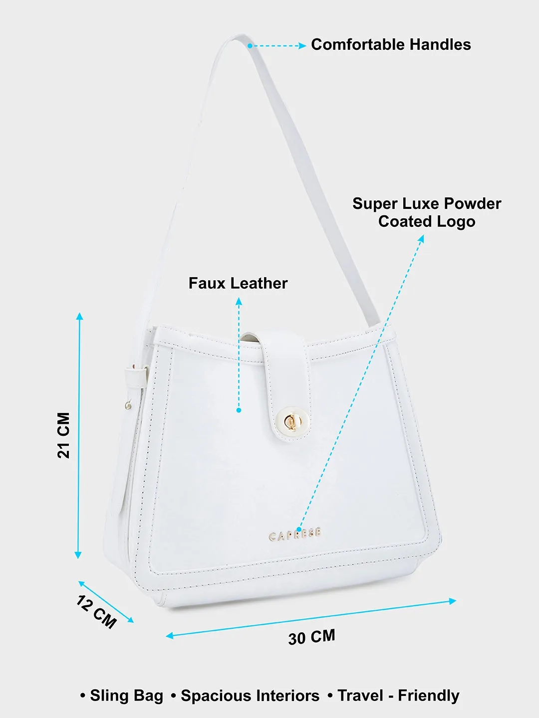 Caprese Aurora Small Purple Satchel Bag
