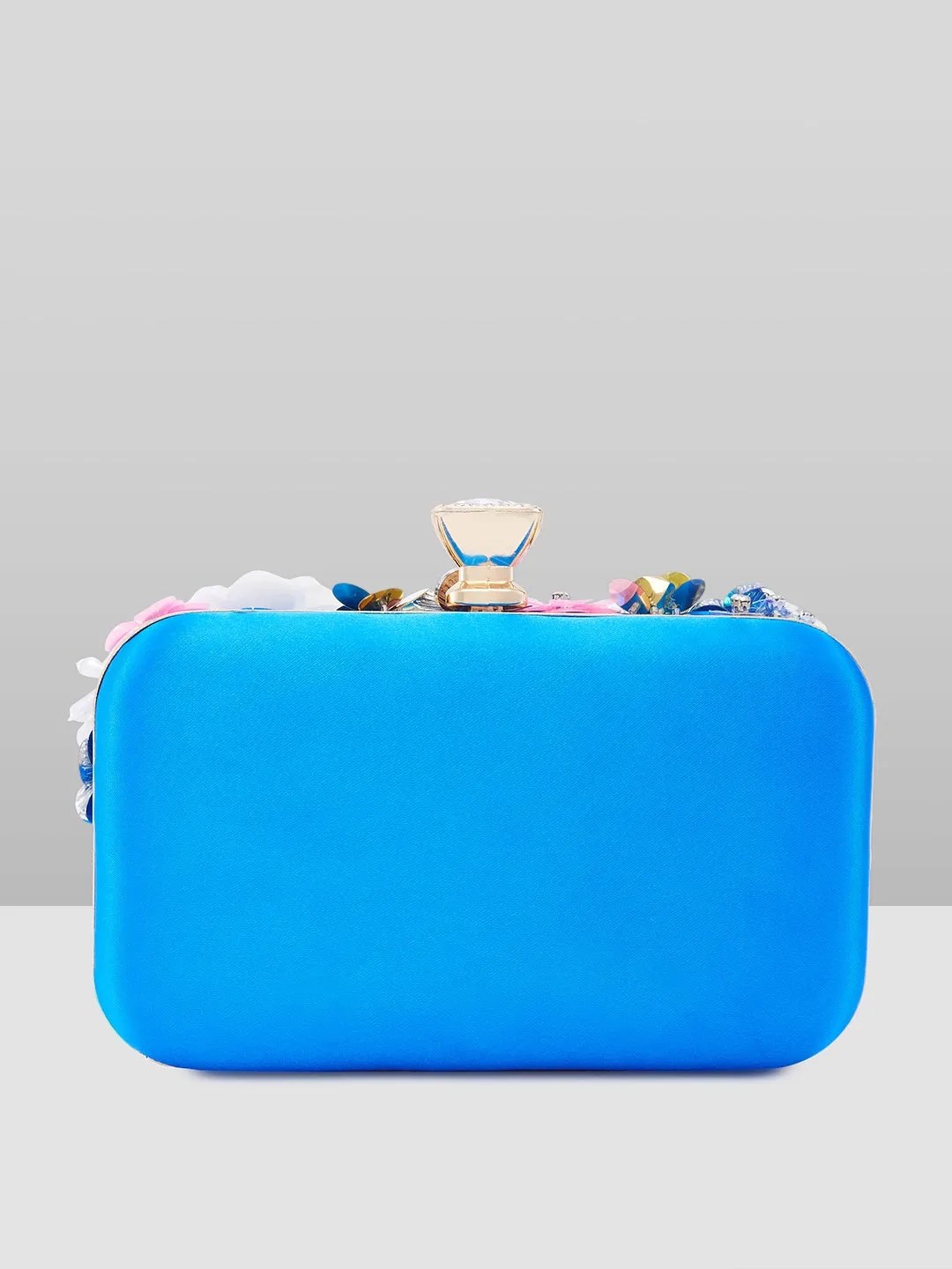 Caprese Ava Floral Small Blue Clutch Box