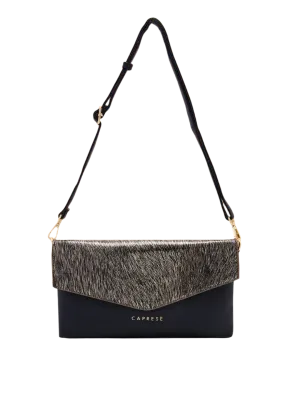 Caprese Ava Large Black Clutch