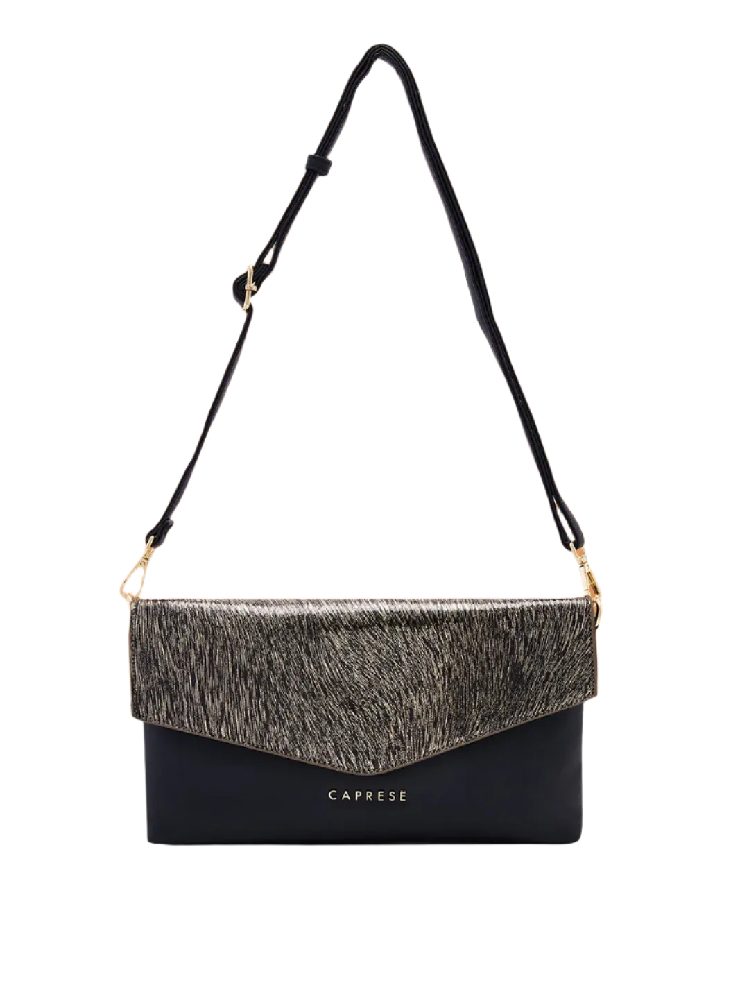 Caprese Ava Large Black Clutch