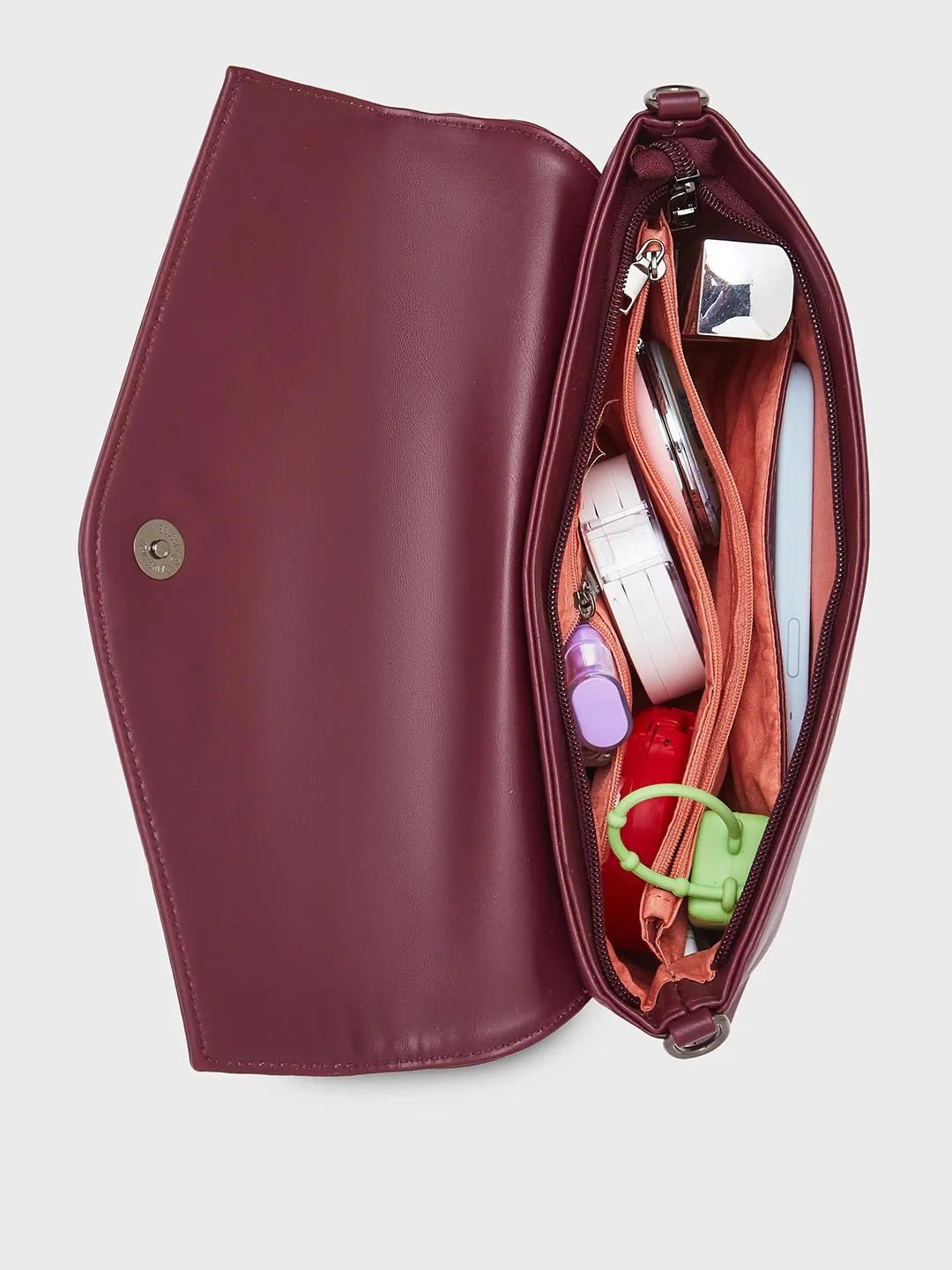 Caprese Ava Large Bordeaux Clutch