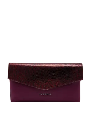Caprese Ava Large Bordeaux Clutch