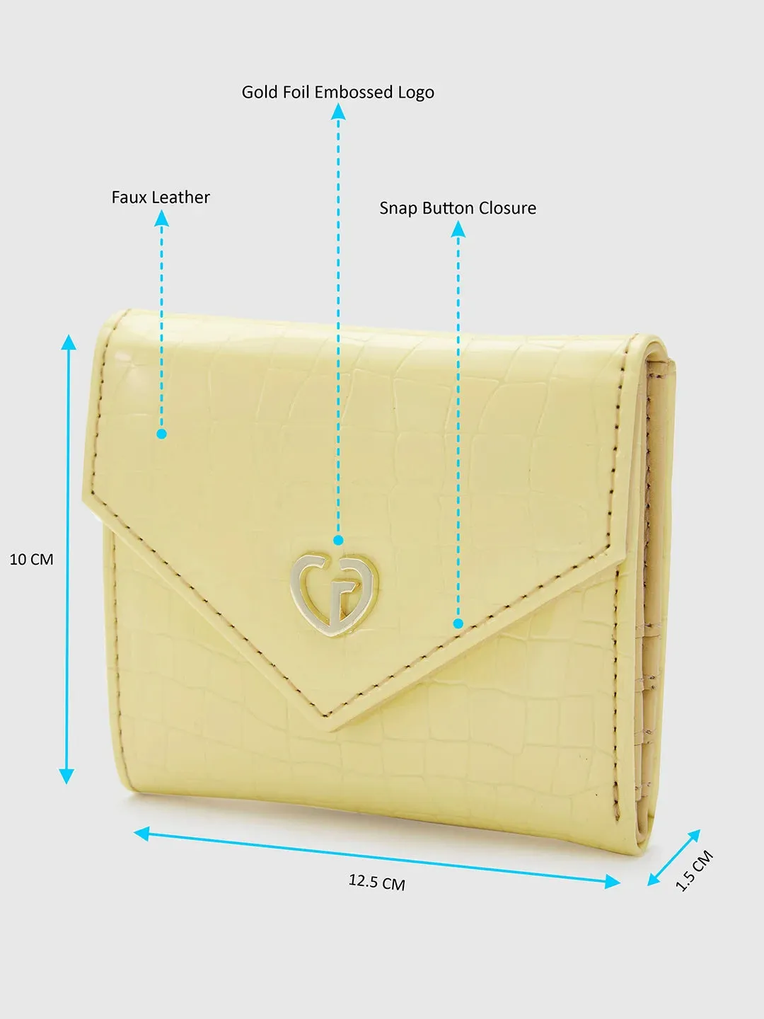 Caprese Bertha Medium Champagne Gold Clutch
