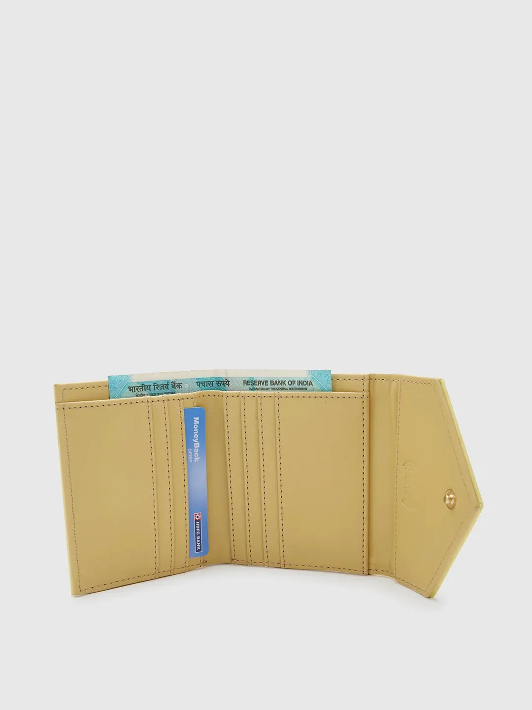Caprese Bertha Medium Champagne Gold Clutch