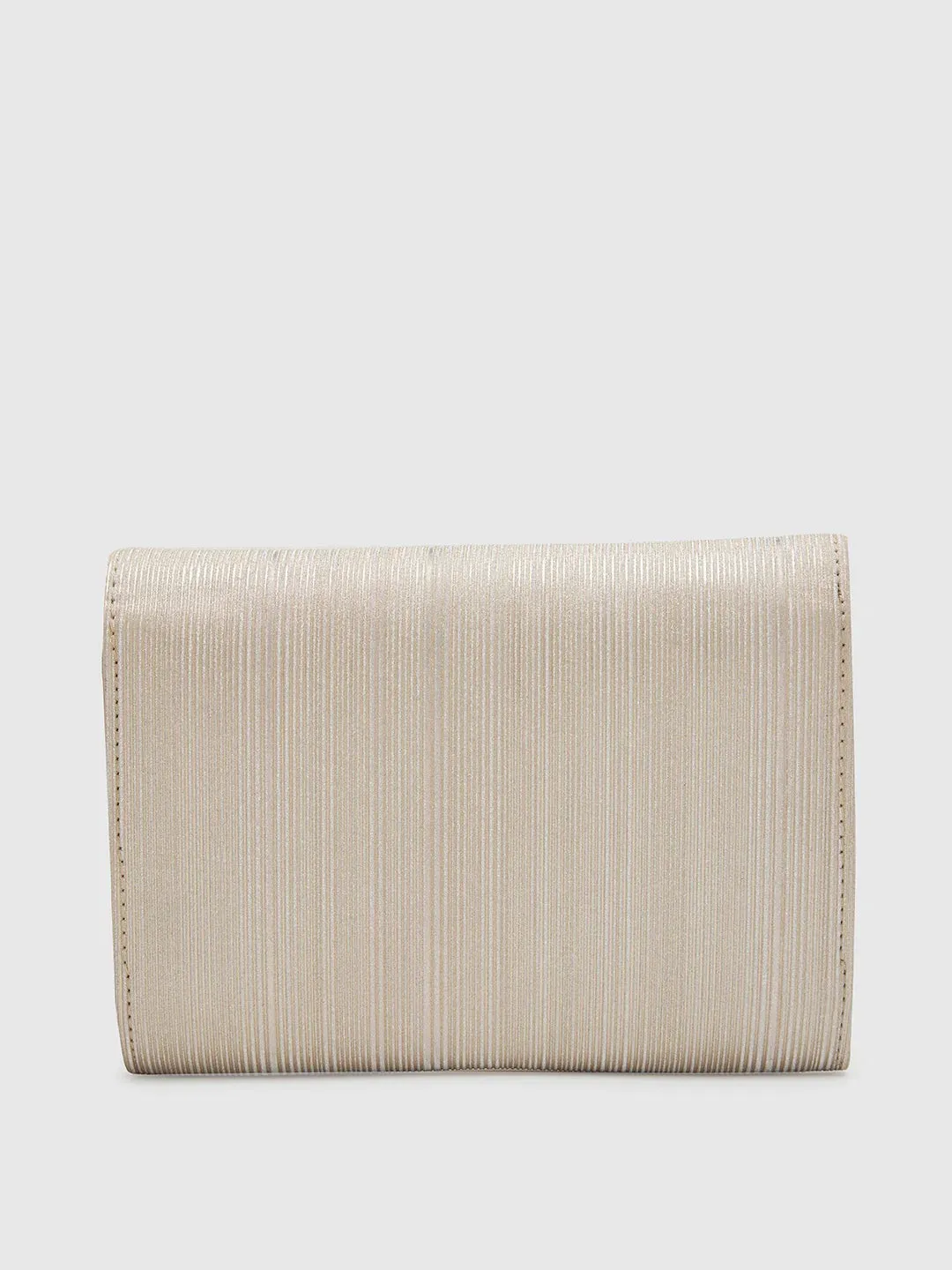 Caprese Bertha Medium Light Gold Clutch