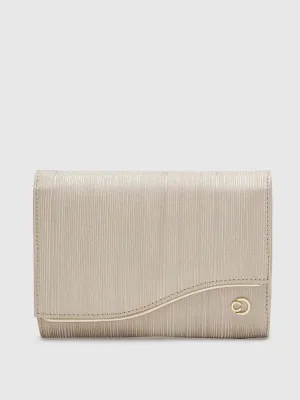 Caprese Bertha Medium Light Gold Clutch
