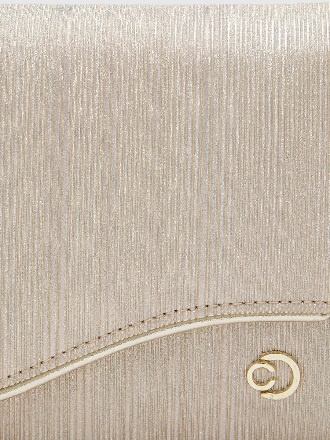 Caprese Bertha Medium Light Gold Clutch