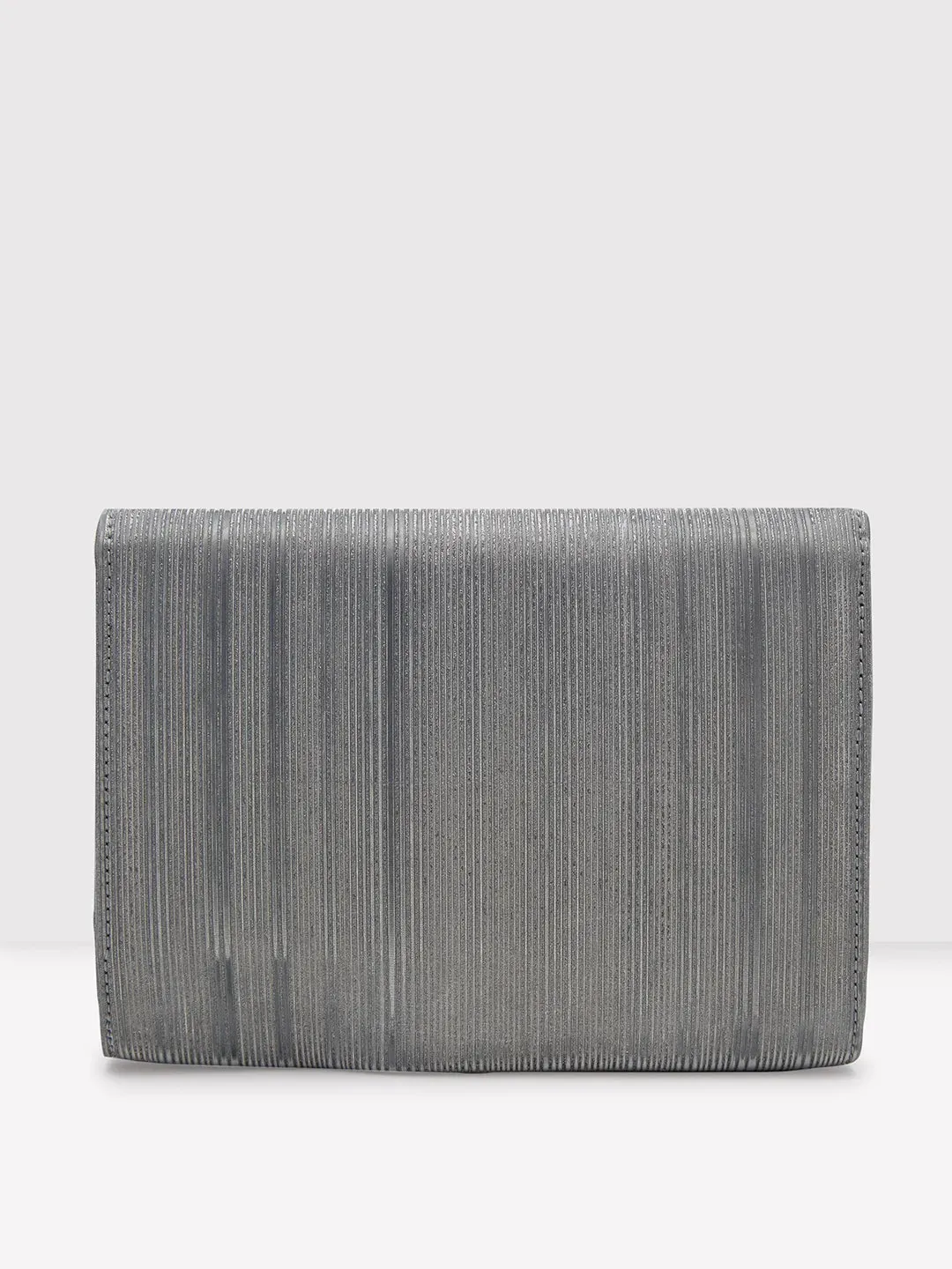 Caprese Bertha Medium Pewter Clutch