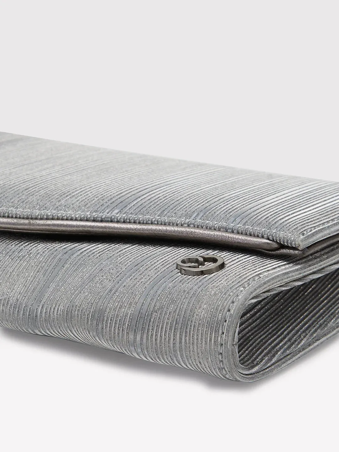 Caprese Bertha Medium Pewter Clutch