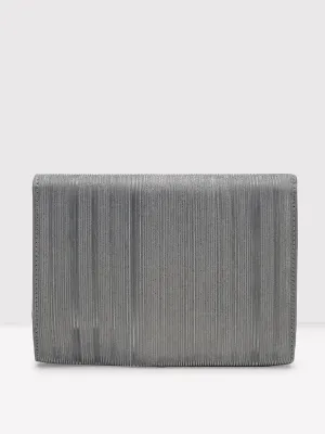 Caprese Bertha Medium Pewter Clutch