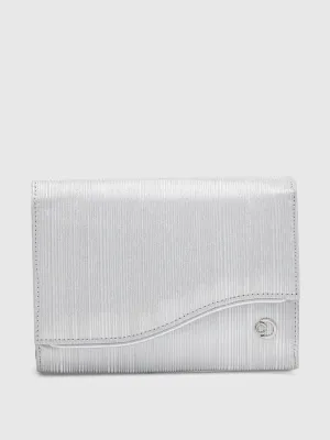 Caprese Bertha Medium Silver Clutch