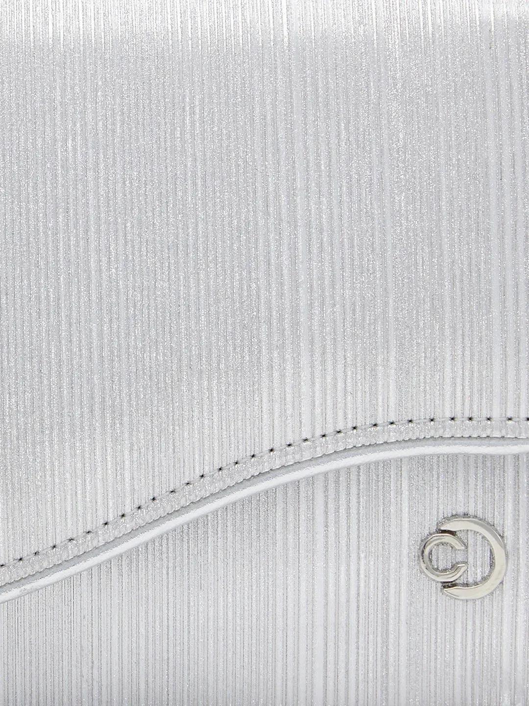 Caprese Bertha Medium Silver Clutch